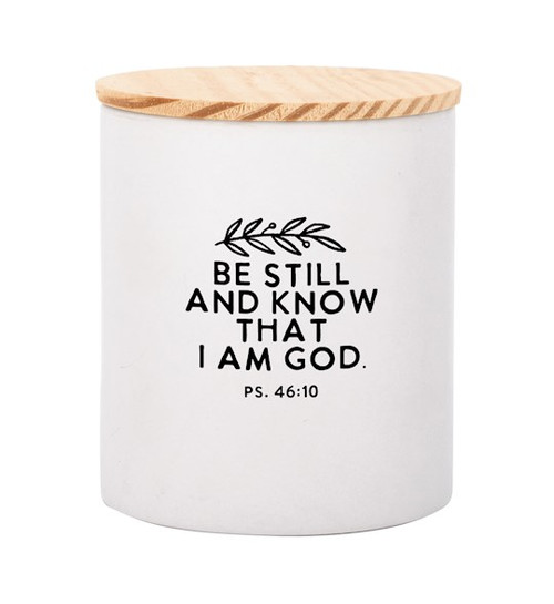 Canister-Be Still And Know W/ Lid by Dexsa