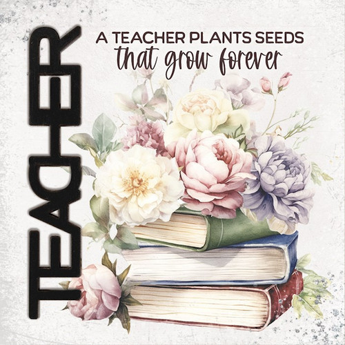 Magnet-Crafted Remindables-Teacher-A Teacher Plants (3.5 Sq) by Dexsa