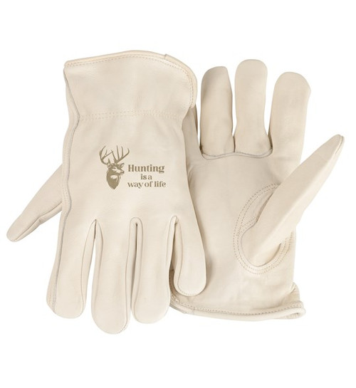 Gloves-Unlined-Hunting Is A Way Of Life-White (Medium) by Dexsa