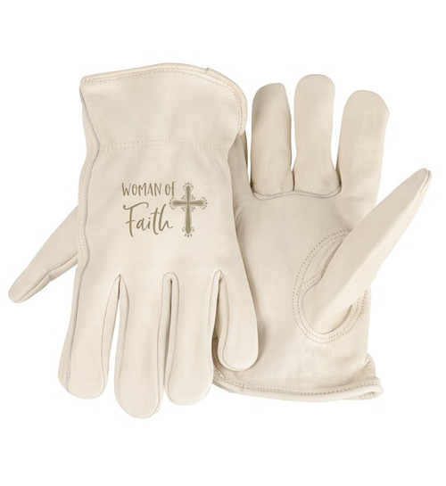 Gloves-Unlined-Woman Of Faith-White(X-Large) by Dexsa