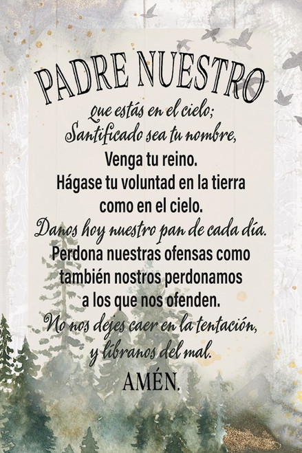 Spanish Plaque-Our Father (Padre Nuestro) (4 x 6) by Dexsa