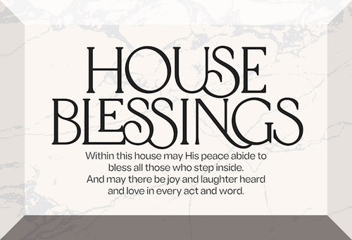 Glass Plaque-House Blessings (6 x 4) by Dexsa