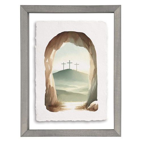 Floating Art Rectangle-Empty Tomb Crosses (14 x 11) by The Good Shepherd
