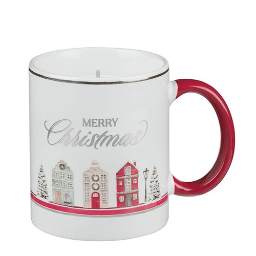 Candle In Mug-Home For Christmas (14 Oz) by Christian Art Gift