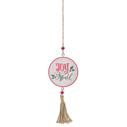 Ornament-Joy to the World (3.6" Round w/tassel) by Christian Art Gift