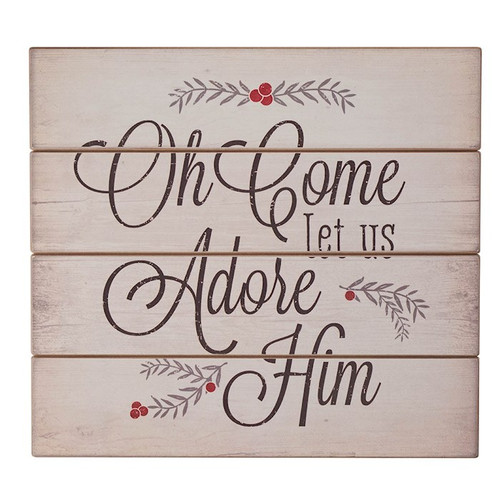 Wall Decor-Oh Come Let us Adore Him (13.2 x 12) by Christian Art Gift