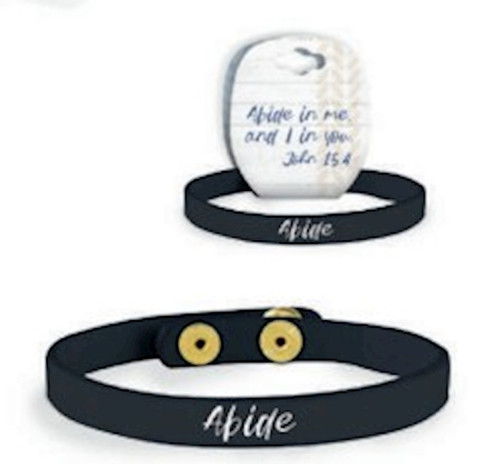 Bracelet-Snap-Abide With Me-Vegan Leather by Christ To All