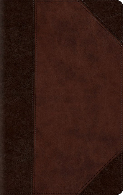 ESV Large Print Compact Bible (RL)-Brown/Walnut Portfolio DesignTruTone by English Standard V