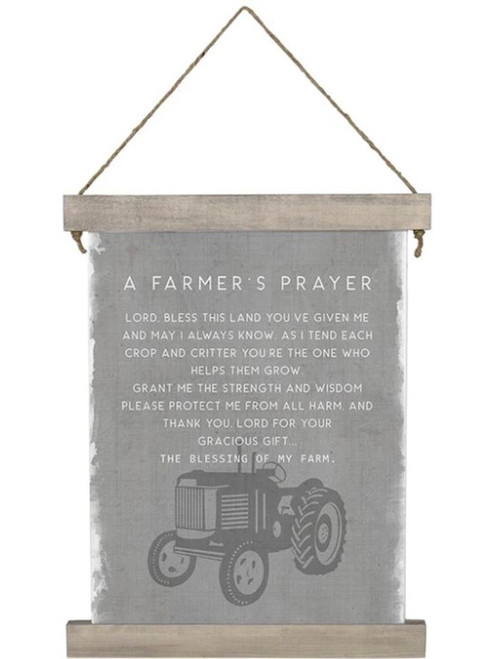 Hanging Canvas-Farmer's Prayer (10" x 17") by Sincere Surroundin