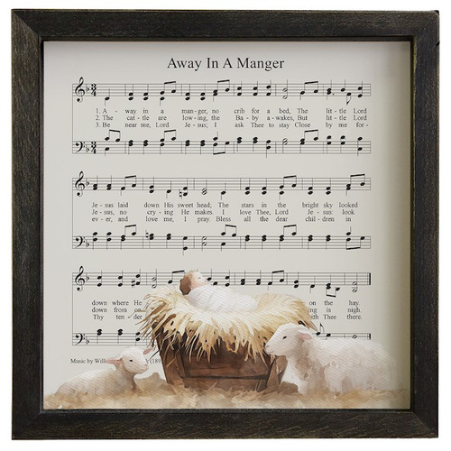 Rustic Frame-Away In A Manger (10" x 10") by Christmas