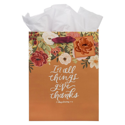 Gift Bag-Medium-In All Things Give Thanks by Christian Art Gift