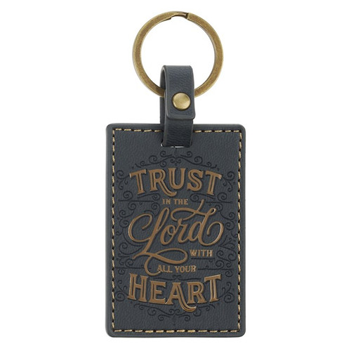 Keychain-Trust in the Lord-Faux Leather by Christian Art Gift
