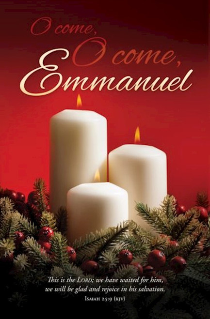 Bulletin-O Come O Come Emmanuel (Isaiah 25:9 KJV) (Pack Of 100) by Warner Press