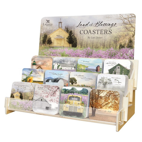 Coaster Collection-Land Of Blessing (12 Coasters In 12 Designs) (Display ORD SPY#120359) by Legacy Publishing