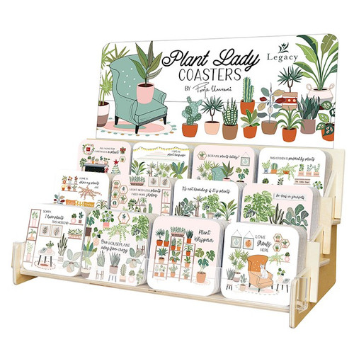 Coaster Collection-Plant Lady (12 Coasters In 12 Designs) (Display ORD SPY#120359) by Legacy Publishing