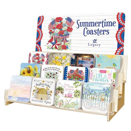 Coaster Collection-Summertime (12 Coasters In 12 Designs) (Display ORD SPY#120359) by Legacy Publishing