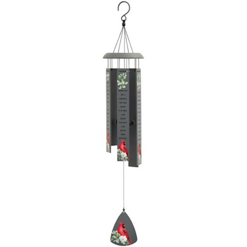 Wind Chime-Harmony Bar-Cardinal/When You See A Cardinal (32" x 1.5" x 5.375") (#64908) by Carson Home Accent
