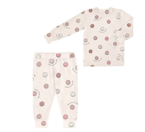 Baby-Pajama Set-Jesus Loves Me-Pink (6-12 Months) by Stephan Baby