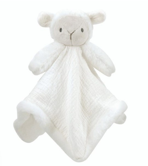 Blankie-Cuddle Bud-Lamb-Muslin (14" SQ) by Stephan Baby