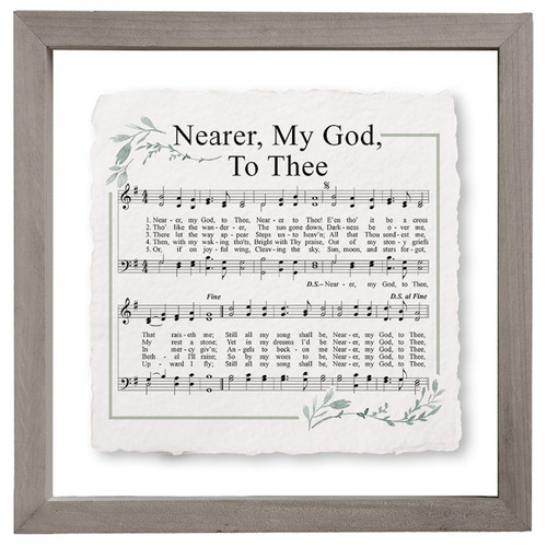 Floating Art Square-Nearer God Hymn (10" x 10") by Sincere Surroundin