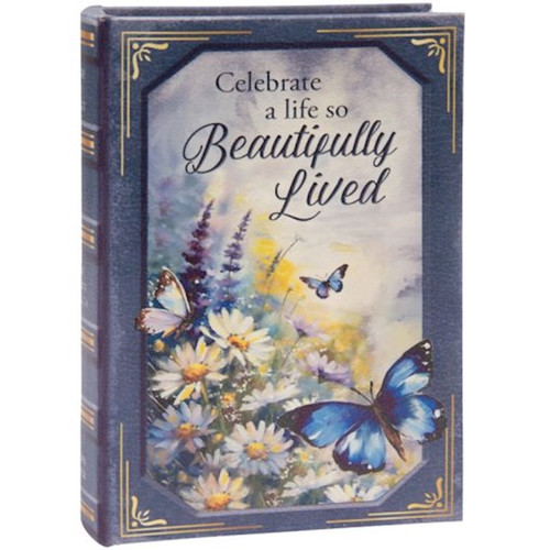 Decorative Book Box-Celebrate A Life Beautifully Lived (6" x 8.75" x 2") (#17401) by Carson Home Accent
