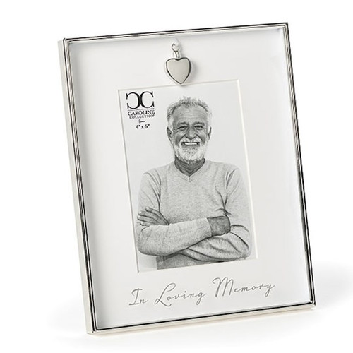 Frame-Memorial: In Loving Memory (Holds 4" x 6")-Silver (8.75"H) (#19189) by Roman Inc.