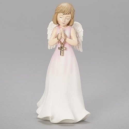 Figurine-Angel With Cross (6.5"H) (#44260) by Roman Inc.