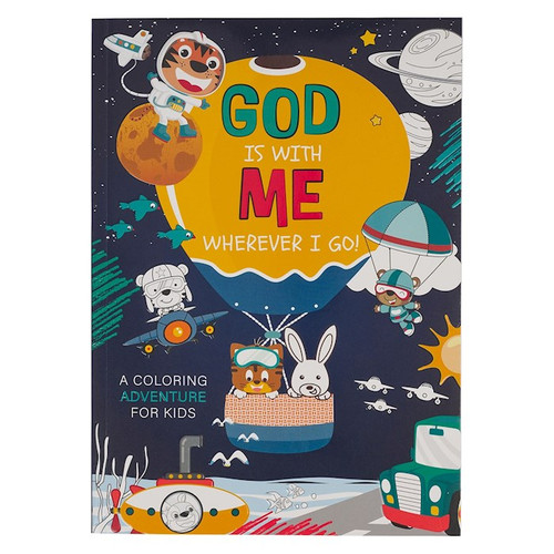 Coloring Book-God Is With Me Wherever I Go by Christian Art Gift