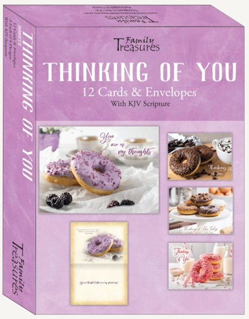 Card-Boxed-Thinking Of You-Donuts (Box Of 12) by Family Treasures