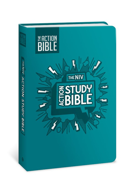 NIV The Action Study Bible (Full Color)-Aqua Leathersoft by David C Cook