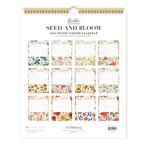 Calendar-Seed & Bloom - 2026 Pocket Keeper Calendar by Paper Bella