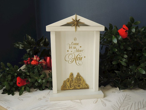 Home Decor-Nativity With Creche (6" x 9") by Christmas