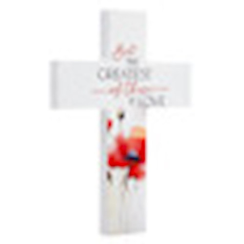 Wall Cross-Greatest Love (5" x 7") by P Graham Dunn