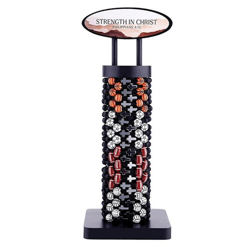 Bracelet-Phillipians/Sports Filled Display (4 Asst.) (24 Pcs) by CB Gift