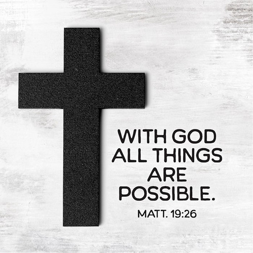 Plaque-With God All Things Are Possible w/Magnetic Back by Dexsa