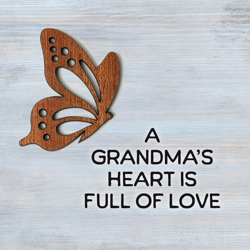Plaque-A Grandma's Heart Is w/Magnetic Back by Dexsa