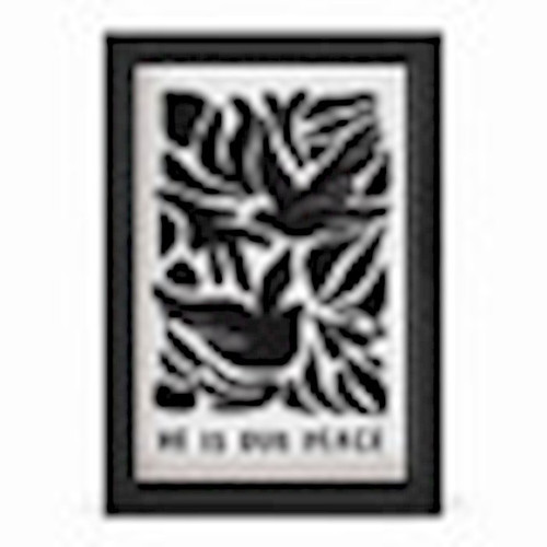 Framed Linen-He Is Our Peace (5" x 7") by P Graham Dunn