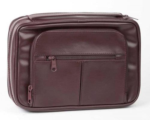 Bible Cover-Deluxe Organizer W/Study Kit-Burgundy-LRG by White Dove Designs