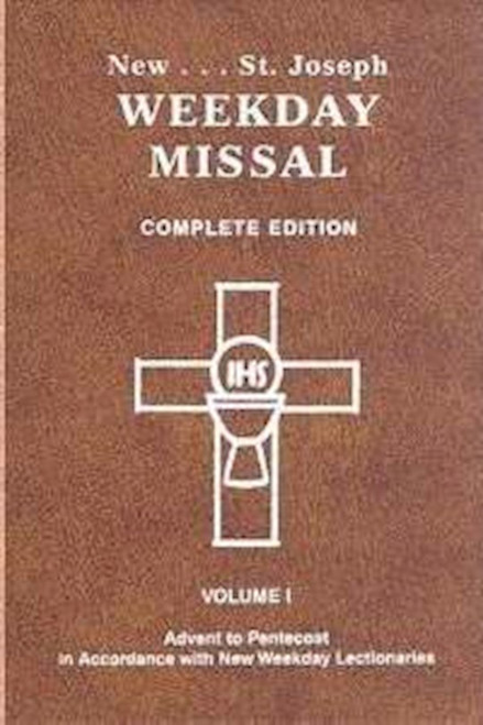 New Saint Joseph Weekday Missal (Complete Edition) Volume 1 (Advent-Pentecost)-Brown Imitation Leather by Catholic Book Pub