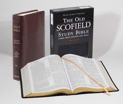 KJV Old Scofield Study Bible/Large Print-Burgundy Bonded Leather by Scofield C I