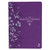 NLT-Spiritual Growth Bible-Purple Floral Faux Leather by Christian Art Gift
