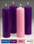 Candle-Advent Pillar- 3" X 12"-3 Purple/1 Pink by Will & Baumer