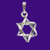 Necklace-Star Of David (Intertwined) (Sterling Silver)-20" Chain (#9519) by Holy Land Gifts