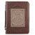 Bible Cover-A Man's Heart Plans His Course (Proverbs 16:9)-Brown Faux Leather Classic-Medium by Christian Art Gift