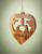 Ornament-Olive Wood-Heart With Nativity (2.5") by Christmas
