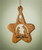Ornament-Olive Wood-Star With Notched Edge And Nativity (3") by Christmas