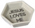 Keepsake Tray-Jesus Loves Me (3" L) by Roman Inc