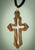 Pendant-Olive Wood Cutout Cross (2") by Earthwood