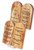 Plaque-Ten Commandments w/Stand (English & Hebrew)-Olive Wood (#21185) by Holy Land Gifts