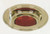 Offering Plate-Brass Tone-Burgundy Felt Pad by CB Church Supplies